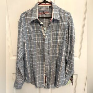 Light blue plaid Robert Graham XL dress shirt